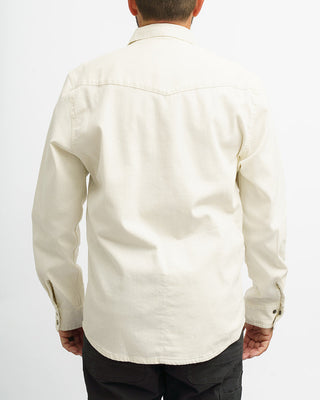 Natural cream heavyweight pearl snap twill shirt – Artisan Grove