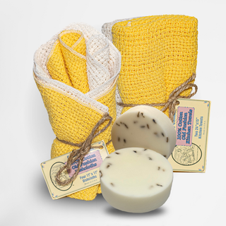 Cotton Dishcloth & Kitchen Towel Starter Kit with Dish Soap