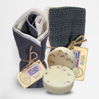 Cotton Dishcloth & Kitchen Towel Starter Kit with Dish Soap