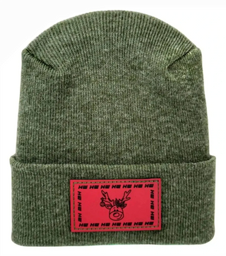 H Stitch Beanie, Reindeer Christmas Red Beanie