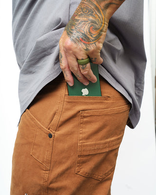 Tobacco brown double knee stretch canvas outdoor pants – Artisan Grove