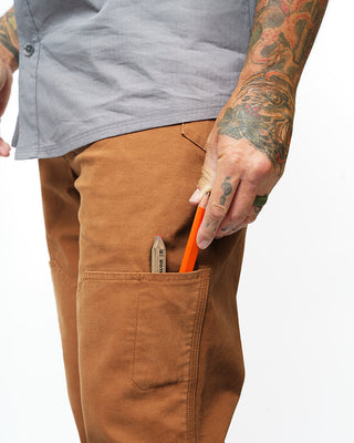 Tobacco brown double knee stretch canvas outdoor pants – Artisan Grove