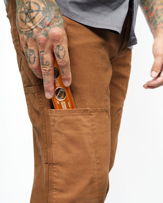 Tobacco brown double knee stretch canvas outdoor pants – Artisan Grove