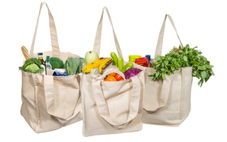 Organic cotton canvas grocery tote in the Farmers Market Tote Kit