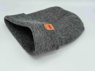 Patented H Stitch Fusion Cuffed Beanie, Black and Gray