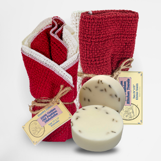 Cotton Dishcloth & Kitchen Towel Starter Kit with Dish Soap