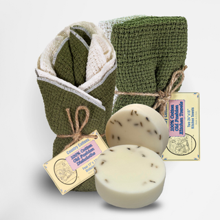 Cotton Dishcloth & Kitchen Towel Starter Kit with Dish Soap