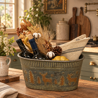 Iron Christmas Storage Boxes, Set of 3