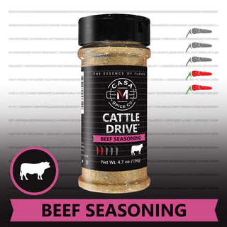 Cattle Drive beef and brisket rub stainless shaker
