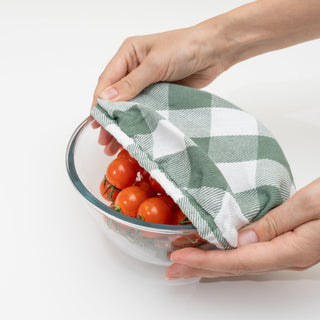 Reusable flax linen bowl covers