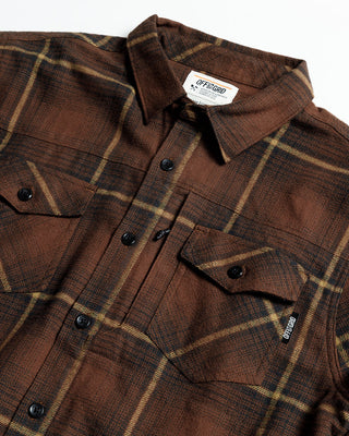 Burnt brown plaid cotton flannel shirt with 5 pockets – Artisan Grove fall layering