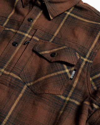 Burnt brown plaid cotton flannel shirt with 5 pockets – Artisan Grove fall layering