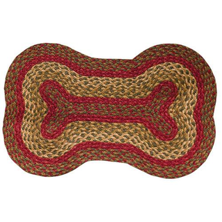 Cinnamon Dog Bone Jute Accent Rug – 18" × 28"